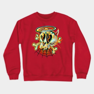 Skull and bones with love graffiti illustration Crewneck Sweatshirt